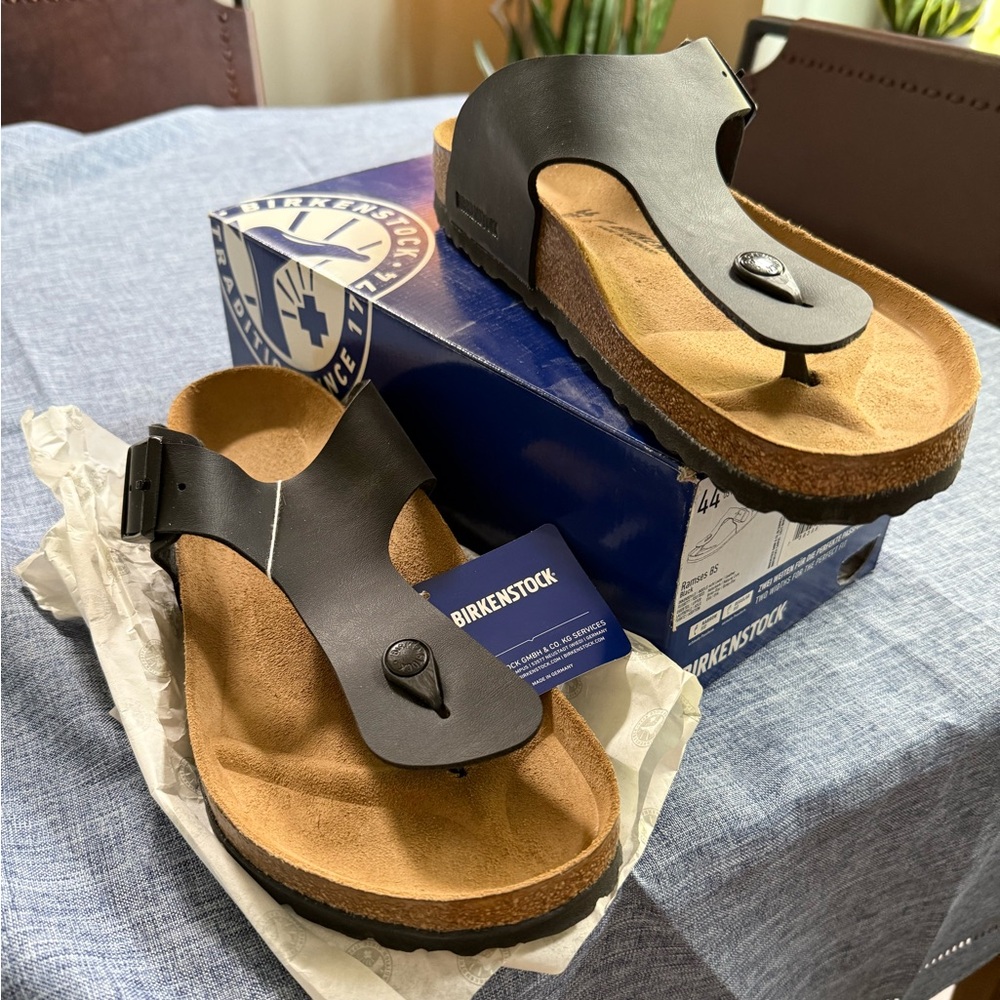 Birkenstock Ramses Thong Slip On Sandal Size 43EU Black